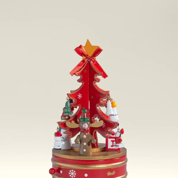 CAJA DE MÚSICA DE MADERA ARBOL NAVIDAD 3